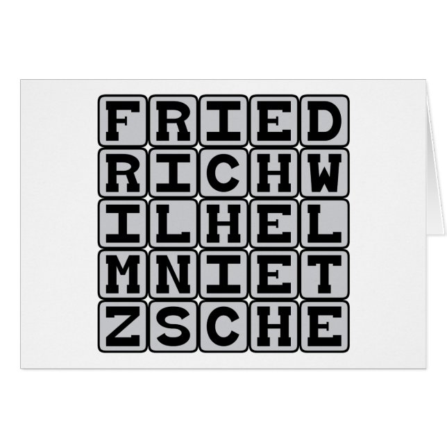 Friedrich Wilhelm Nietzsche, Existentialist (Voorkant Horizontaal)