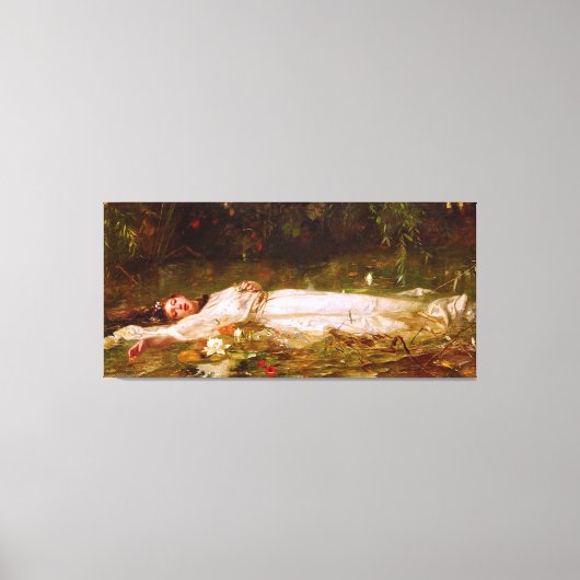 FRIEDRICH WILHELM THEODOR HEYSER - Ophelia - 1900 Canvas Afdruk (Voorkant)