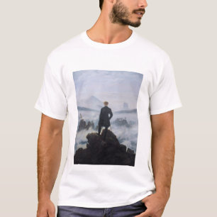 Friedrich's Wanderer boven het Zee Fog T-shirt