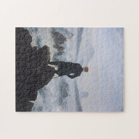 Friedrich's Wanderer boven het zee mist Legpuzzel (Horizontaal)