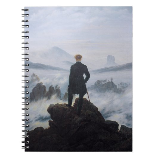 Friedrich's Wanderer boven het zee mist Notitieboek (Voorkant)