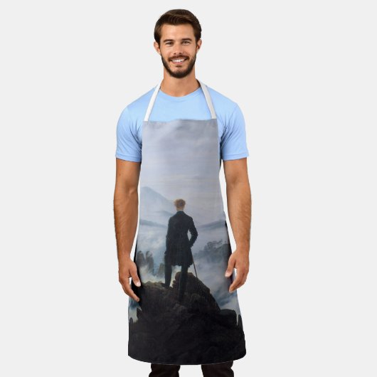 Friedrich's Wanderer boven het zee mist Schort (Gedragen)