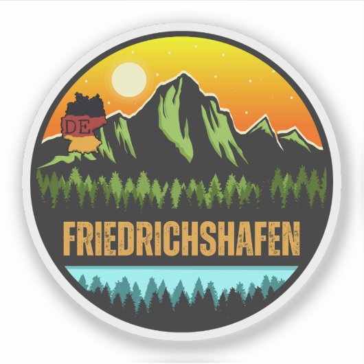 Friedrichshafen, Baden-Württemberg Duitsland Sticker (Voorkant)