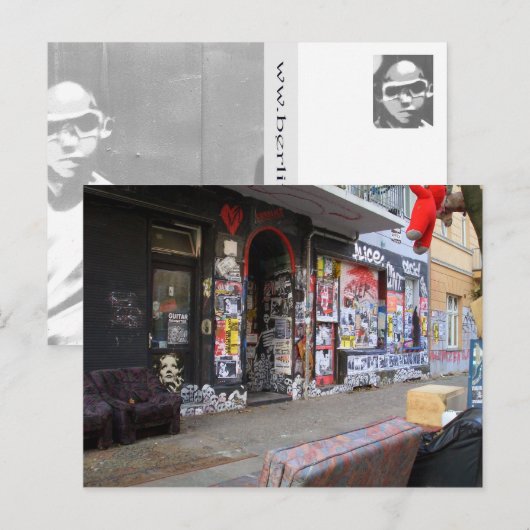 Friedrichshain Berlin Hausbesetzer - Squatters Briefkaart (Voorkant / Achterkant)