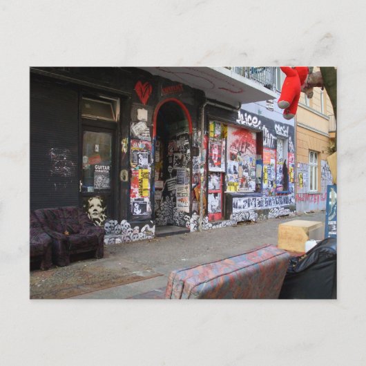 Friedrichshain Berlin Hausbesetzer - Squatters Briefkaart (Voorkant)
