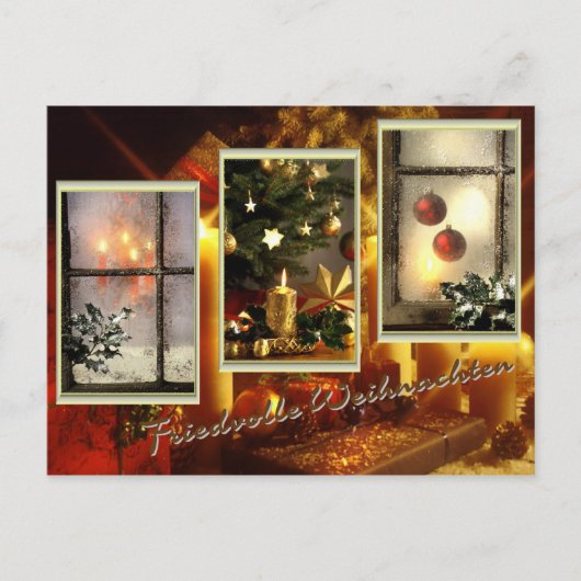 friedvolle Weihnachten Aankondigingskaart (Voorkant)