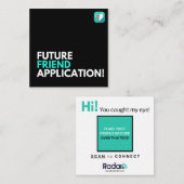Friend Application Future Vierkante Visitekaartje (Voorkant / Achterkant)