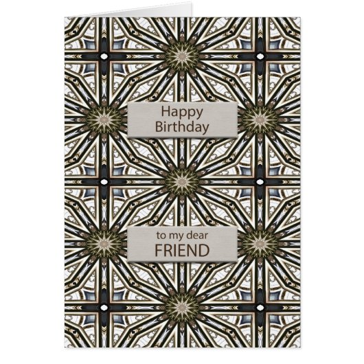 Friend Birthday Abstract Mandala Design (Voorkant)