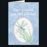 Friend Birthday Blue Dragonfly Waterverf Art<br><div class="desc">Ooit vind je een vriend en het voelt alsof je elkaar al eeuwig kent,  je bent die vriend.  Gelukkige verjaardag.  Mooie blauwe libellen waterverf voor iemand die van libellen houdt,  tuinen en vijvers</div>