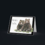 Friend Birthday Watercolor Bears Cute Animals Kaart<br><div class="desc">When we re together the world a warmer place ,  cute watercolor bears for Best Friend Birthday</div>