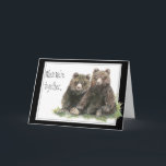 Friend Birthday Watercolor Bears Cute Animals Kaart<br><div class="desc">When we re together the world a warmer place ,  cute watercolor bears for Best Friend Birthday</div>