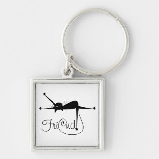 FRIEND - Black Whimsy Kat 7 Sleutelhanger