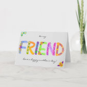 FRIEND Bold Floral Bohemian Moederdag Kaart (Voorkant)