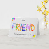 FRIEND Bold Geometrisch Vaderdag wenskaart Kaart (Gele Bloem)