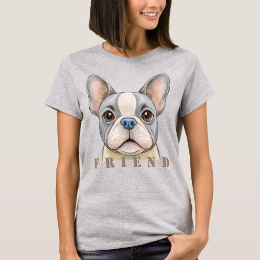 Friend Bulldog T-shirt (Voorkant)