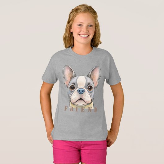 Friend Bulldog T-shirt (Voorkant volledig)