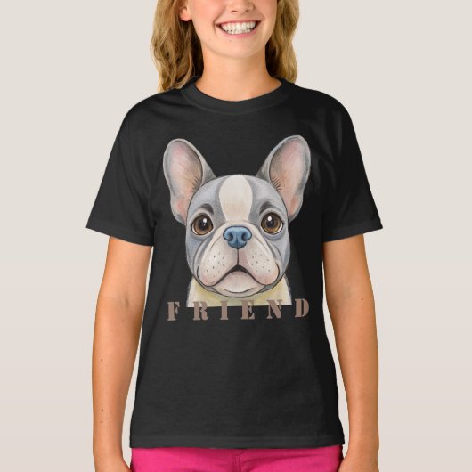 Friend Bulldog T-shirt (Voorkant)