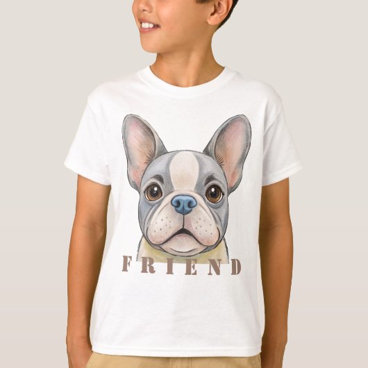 Friend Bulldog T-shirt (Voorkant)
