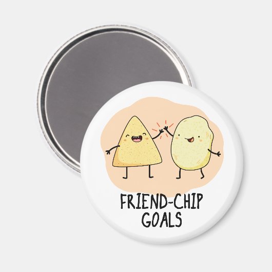 Friend-Chip Goals Funny Food Chip Pun Magneet (Voorkant / Achterkant)
