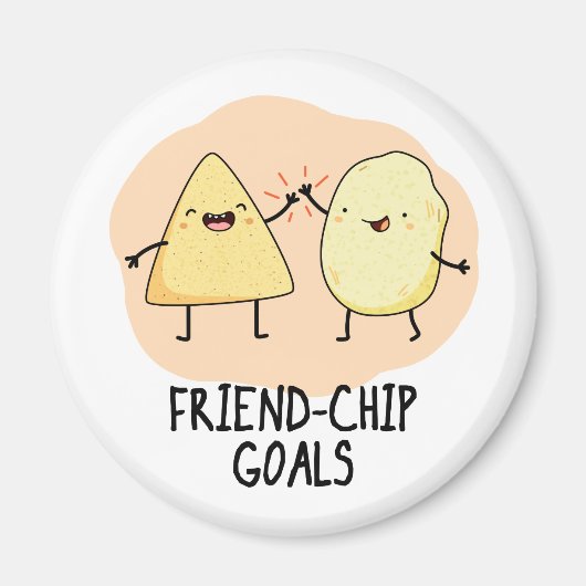 Friend-Chip Goals Funny Food Chip Pun Magneet (Voorkant)
