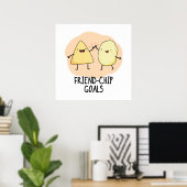Friend-Chip Goals Funny Food Chip Pun Poster (Thuiskantoor)