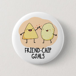Friend-Chip Goals Funny Food Chip Pun Ronde Button 5,7 Cm