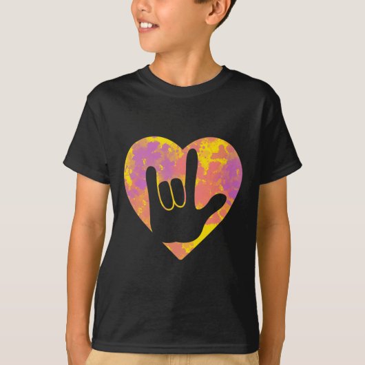 Friend Cute American Sign Language Pride Deaf Awar T-shirt (Voorkant)