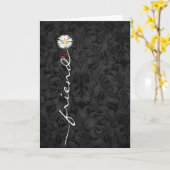 Friend Daisy and Ladybug Damask Kaart (Gele Bloem)