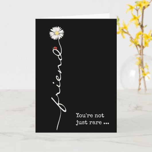 Friend Daisy en Ladybug Kaart (Gele Bloem)