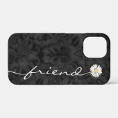 Friend Daisy on Black Damask Hoesje-Mate iPhone Ca Case-Mate iPhone Case (Achterkant (horizontaal))