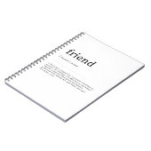 Friend Definition Dictionary Art Print Quottes Notitieboek (Linkerzijde)