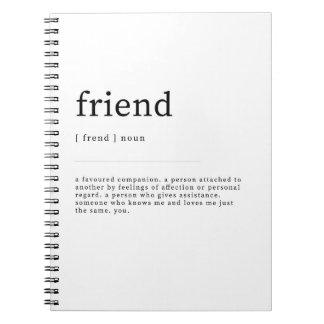 Friend Definition Dictionary Art Print Quottes Notitieboek