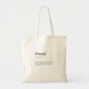 Friend Definition Dictionary Art Print Quottes Tote Bag