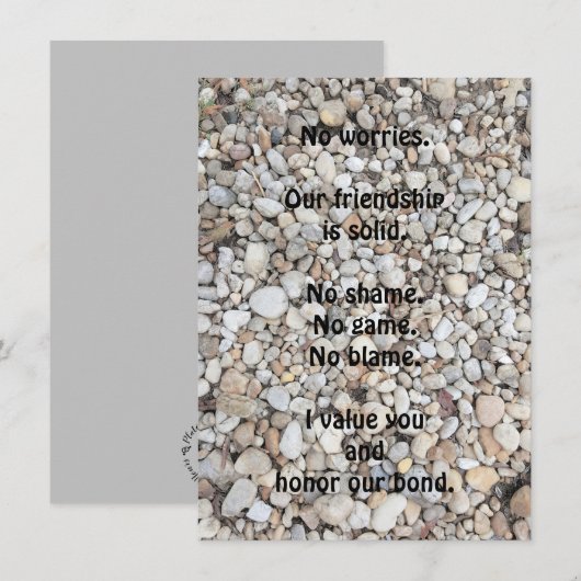 Friend Enmoegement, flatWenskaart (Voorkant / Achterkant)