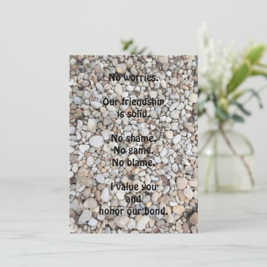 Friend Enmoegement, flatWenskaart (Staand voorkant)