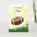 Friend Football Birthday Card Kaart<br><div class="desc">Geef je football liefhebbende vriend een football kaart met een explosief football thema! Een football met de woorden "aan een geweldige vriend".</div>