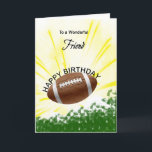 Friend Football Birthday Card Kaart<br><div class="desc">Geef je football liefhebbende vriend een football kaart met een explosief football thema! Een football met de woorden "aan een geweldige vriend".</div>