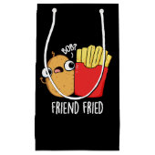 Friend Fried Funny French Fries Pun Dark BG Klein Cadeauzakje (Voorkant)