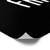 Friend Fried Funny French Fries Pun Dark BG Poster (Hoek)