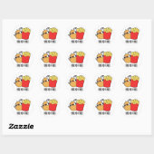 Friend Fried Funny French Fries Pun Ronde Sticker (Vel)