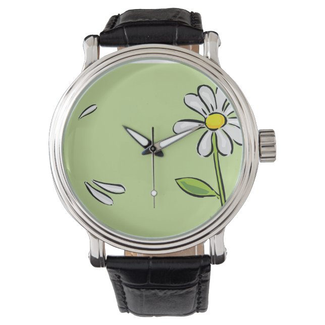 Friend Gift of God, Daisy on Green, Religious Horloge (Voorkant)