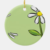 Friend Gift of God, Daisy on Green, Religious Keramisch Ornament (Achterkant)