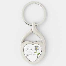 Friend Gift of God, Daisy on Green, Religious Sleutelhanger