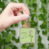 Friend Gift of God, Daisy on Green, Religious Sleutelhanger (Hand)