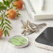 Friend Gift of God, Daisy on Green, Religious Sleutelhanger (Zijkant)