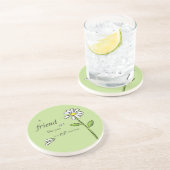 Friend Gift of God, Daisy on Green, Religious Zandsteen Onderzetter (Zijkant)