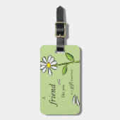 Friend Gift van God, Daisy over Groene, Religieuze Bagagelabel (Voorkant verticaal)