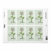 Friend Gift van God, Daisy over Groene, Religieuze Etiket (Full Sheet)