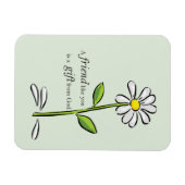Friend Gift van God, Daisy over Groene, Religieuze Magneet (Horizontaal)