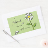 Friend Gift van God, Daisy over Groene, Religieuze Rechthoekige Sticker (Envelop)